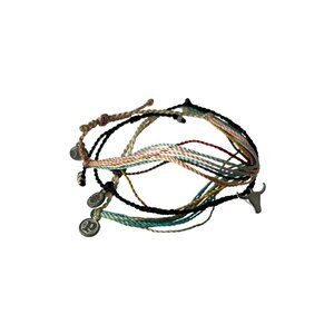Lot 3 Pura Vida Bracelets Multi Strand Long Horn Bull Head